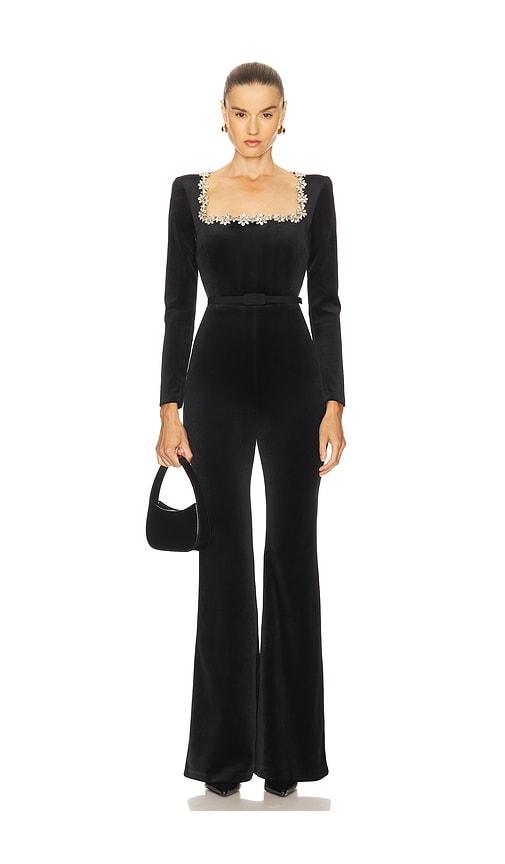 nadine merabi kimberly jumpsuit in black. - size 10/l (also in 2/xs, 4/s, 6/sm)