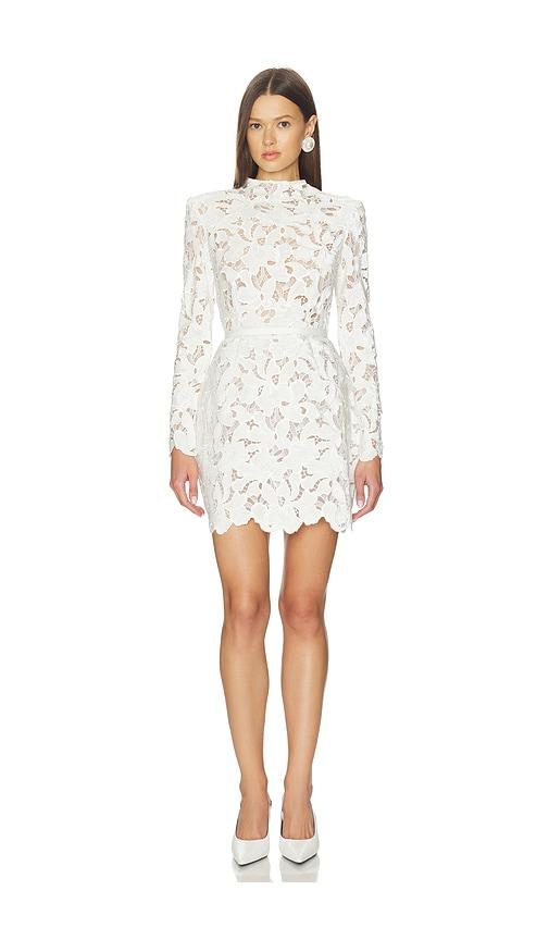 nadine merabi lydia dress in white. - size 10/l (also in 2/xs, 4/s, 8/m)