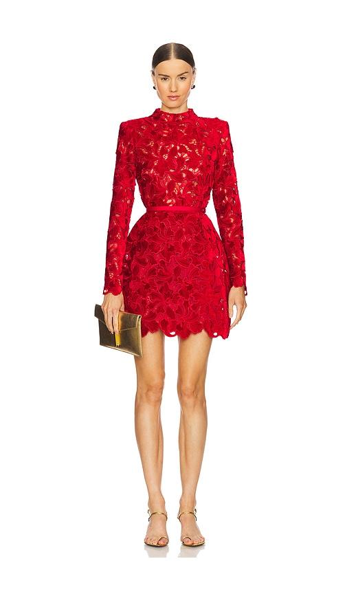 nadine merabi lydia mini dress in red. - size 12/xl (also in 2/xs, 4/s)