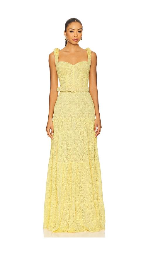 nadine merabi miranda dress in lemon. - size 2/xs (also in 6/sm)