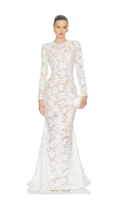 nadine merabi sasha white dress in white. - size 10/l (also in 4/s, 6/sm)