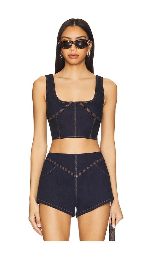 nakedvice alba top in blue. - size l (also in m, s, xl)
