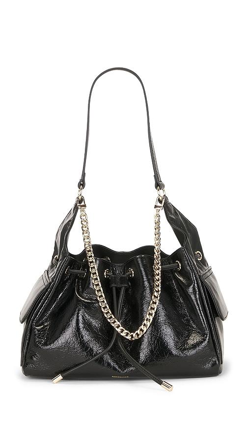 nakedvice lennon shoulder bag in black.