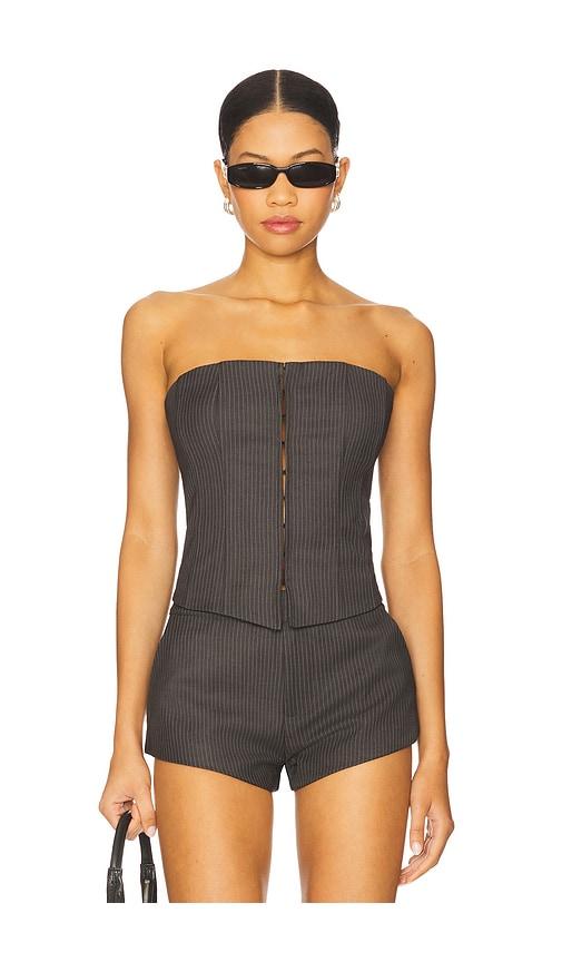nakedvice the addison top in grey. - size s (also in xs)
