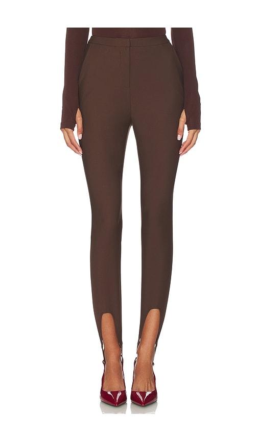 nakedvice the alexis stirrup pant in brown. - size l (also in xs, s, m, xl)
