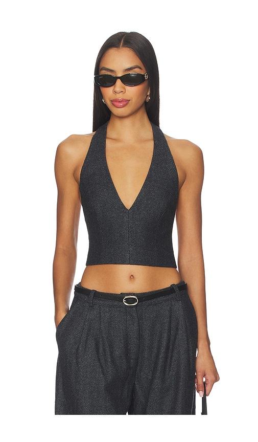 nakedvice the boston top in grey. - size l (also in xs, s, m, xl)