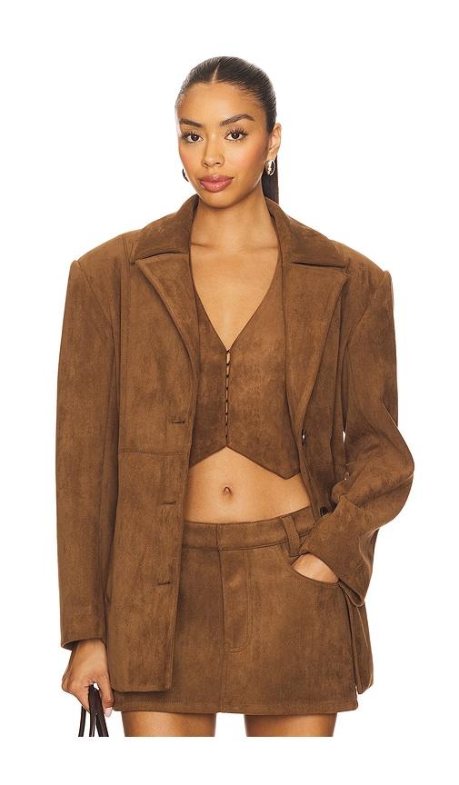 nakedvice the brooklyn blazer in brown. - size l (also in s, xs, m)