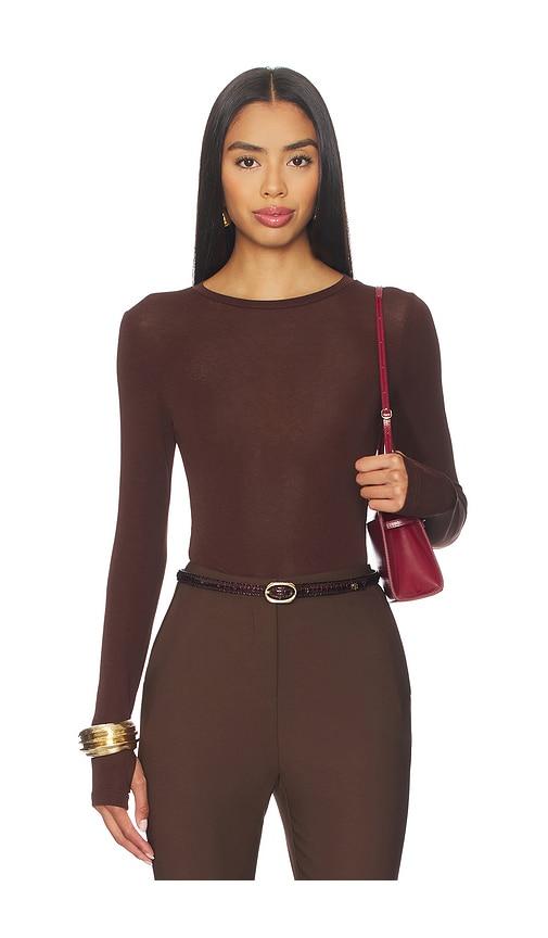 nakedvice the dove top in brown. - size l (also in xs, s, m)