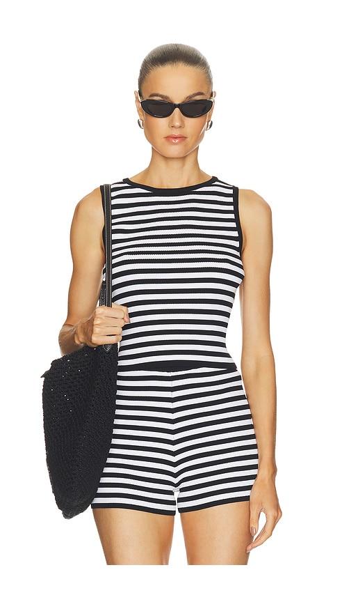 nakedvice the emerson top in black & white. - size l (also in s, m)