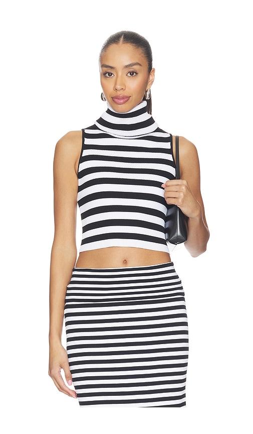 nakedvice the eve stripe top in black,white. - size l (also in m, s)