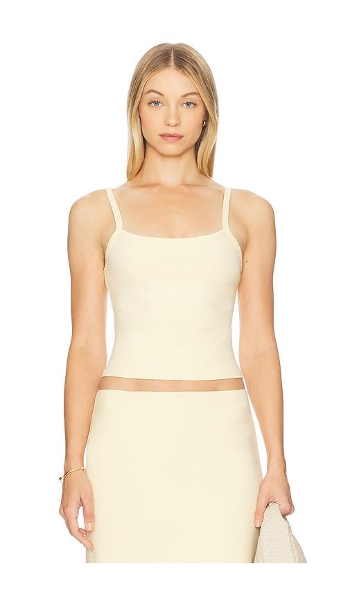 nakedvice the henry tank top in lemon. - size l (also in m)