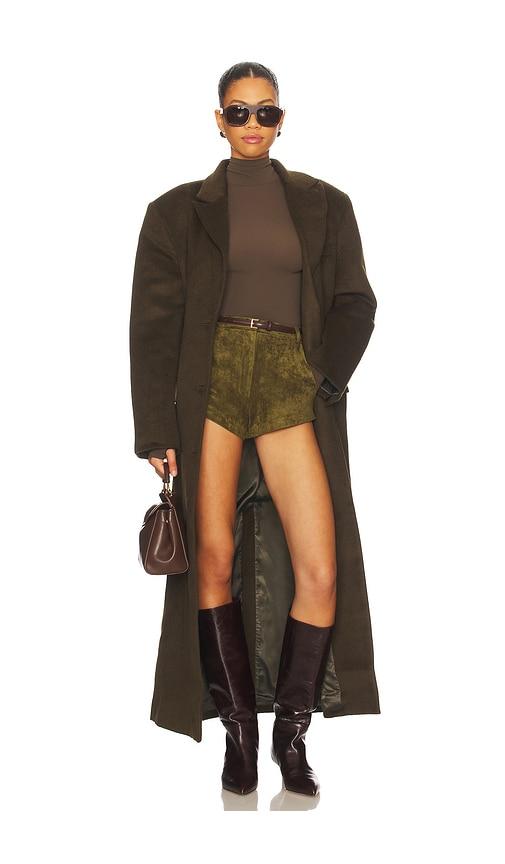 nakedvice the isla coat in olive. - size l (also in xs, s, m)