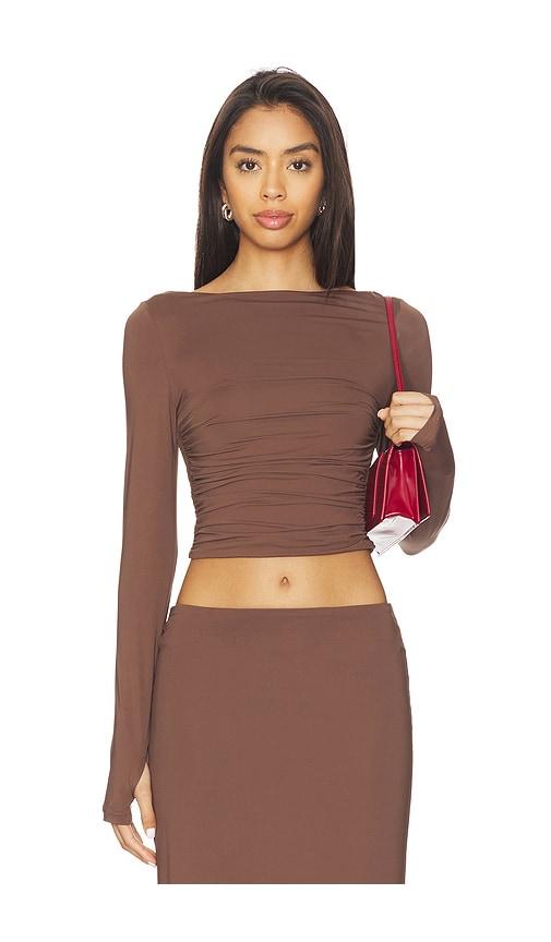 nakedvice the ledger top in brown. - size l (also in xs, s, m, xl)