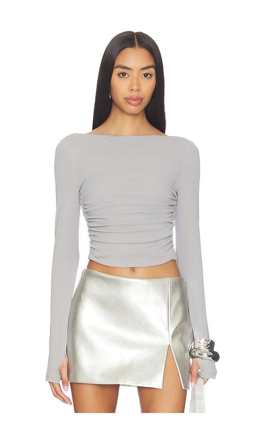 nakedvice the ledger top in light grey. - size l (also in xs, s, m)