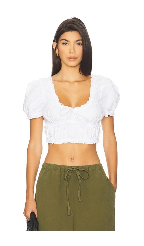 nakedvice the natalia top in white. - size l (also in s, m)