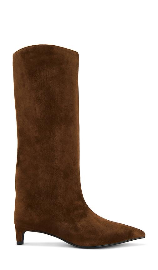 nakedvice the stacey suede boot in brown. - size 10 (also in 7, 9)