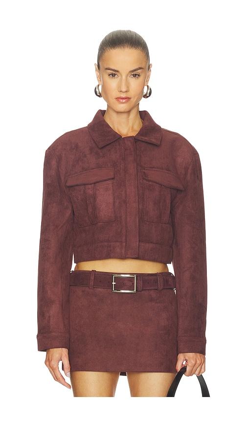nakedvice the vince faux suede jacket in brown. - size m (also in xs, s)