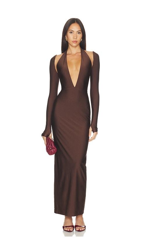 nakedvice x revolve dawson dress in chocolate. - size l (also in xs, s, m)