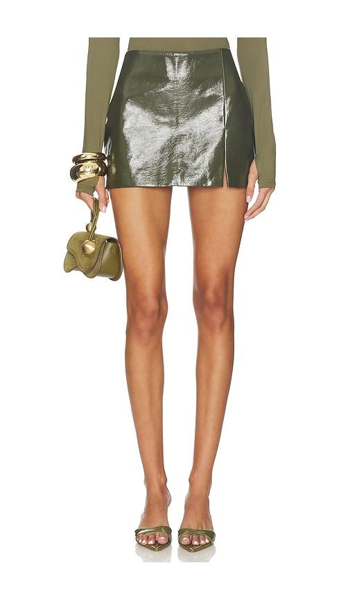 nakedvice x revolve the betty skirt in olive. - size l (also in xs, s, m, xl)
