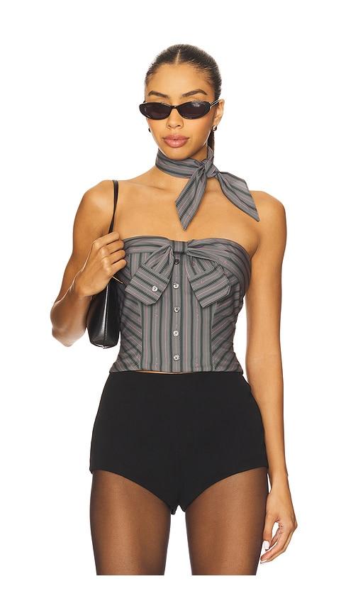 nana jacqueline amber top in grey. - size l (also in m)