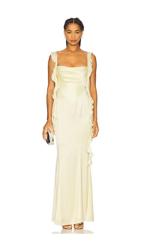 nana jacqueline caroline dress in yellow. - size l (also in m, s, xs)