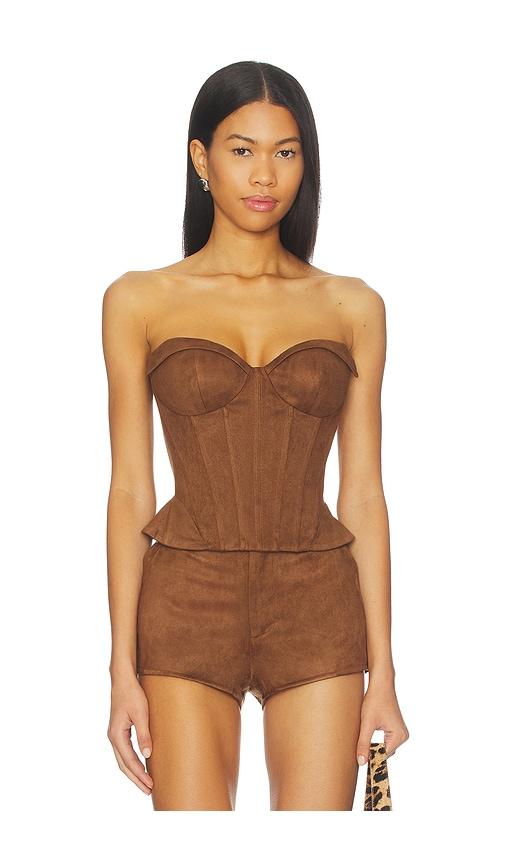 nana jacqueline hailey top in brown. - size l (also in m, s, xl, xs)