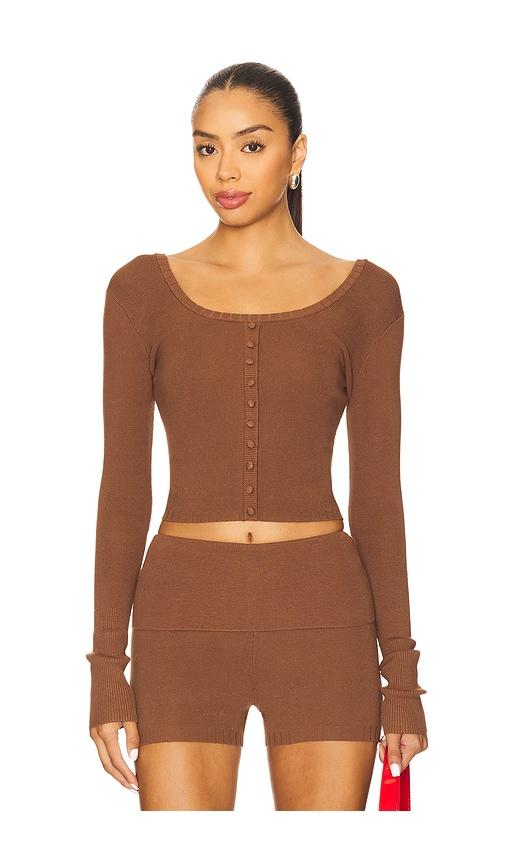 nana jacqueline holly top in brown. - size m (also in s)