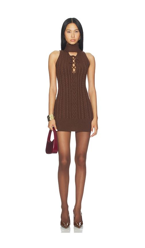nana jacqueline karlie dress in brown. - size l (also in s)