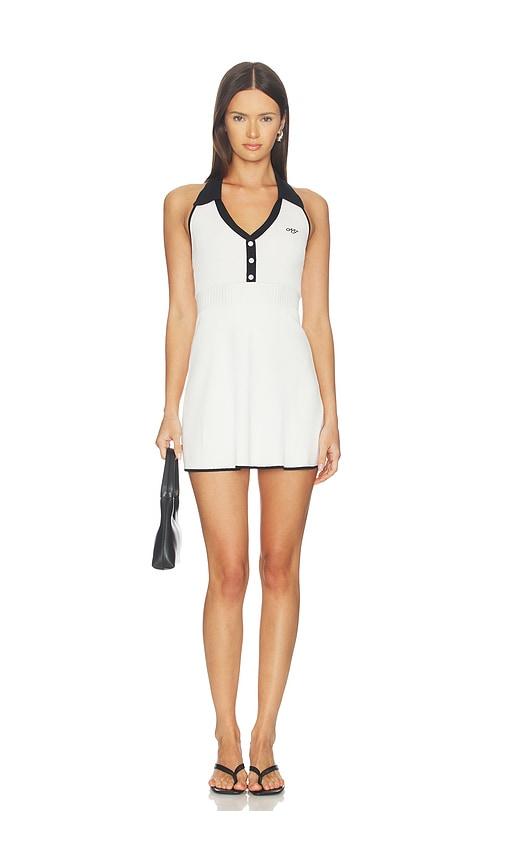 nana jacqueline knit halter dress in white. - size m (also in s)