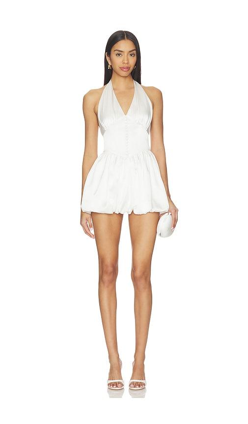 nana jacqueline lilliana halter mini dress in white. - size l (also in m, s, xs)