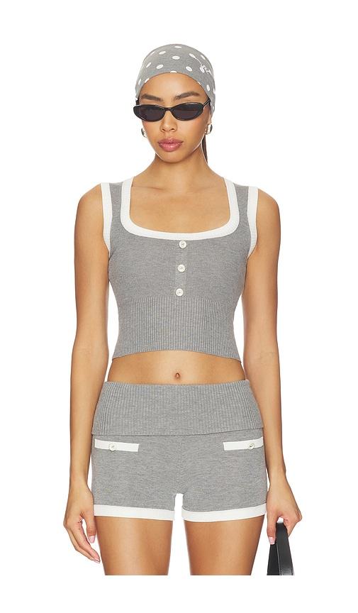 nana jacqueline millie knit tank in grey. - size l (also in m, s)