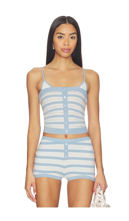nana jacqueline vanessa knit top in baby blue. - size l (also in s, m)