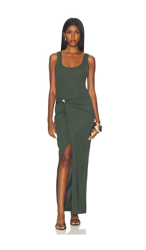 nanushka nenet dress in green. - size m (also in s)
