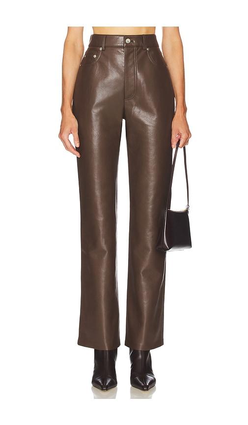 nanushka seldes pant in chocolate. - size l (also in m, s)