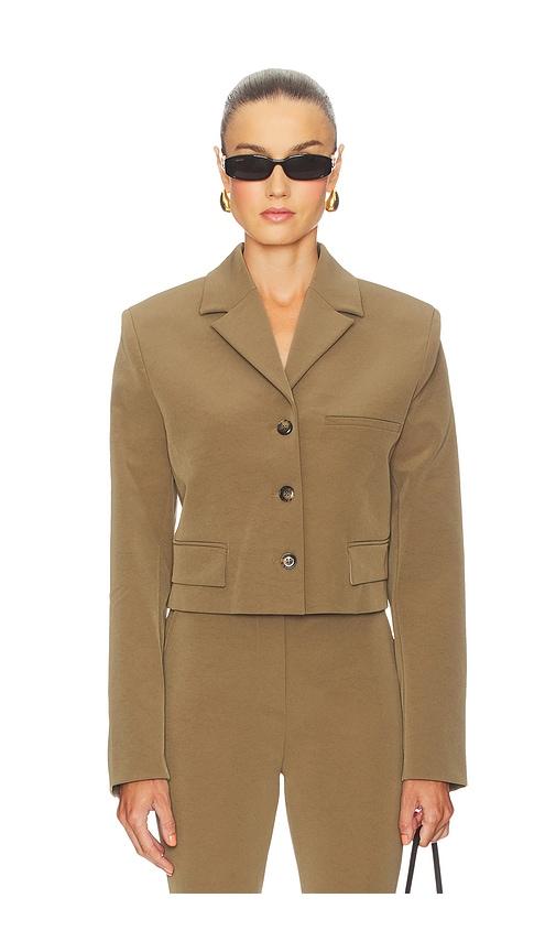 nanushka sinead blazer in brown. - size m (also in s)