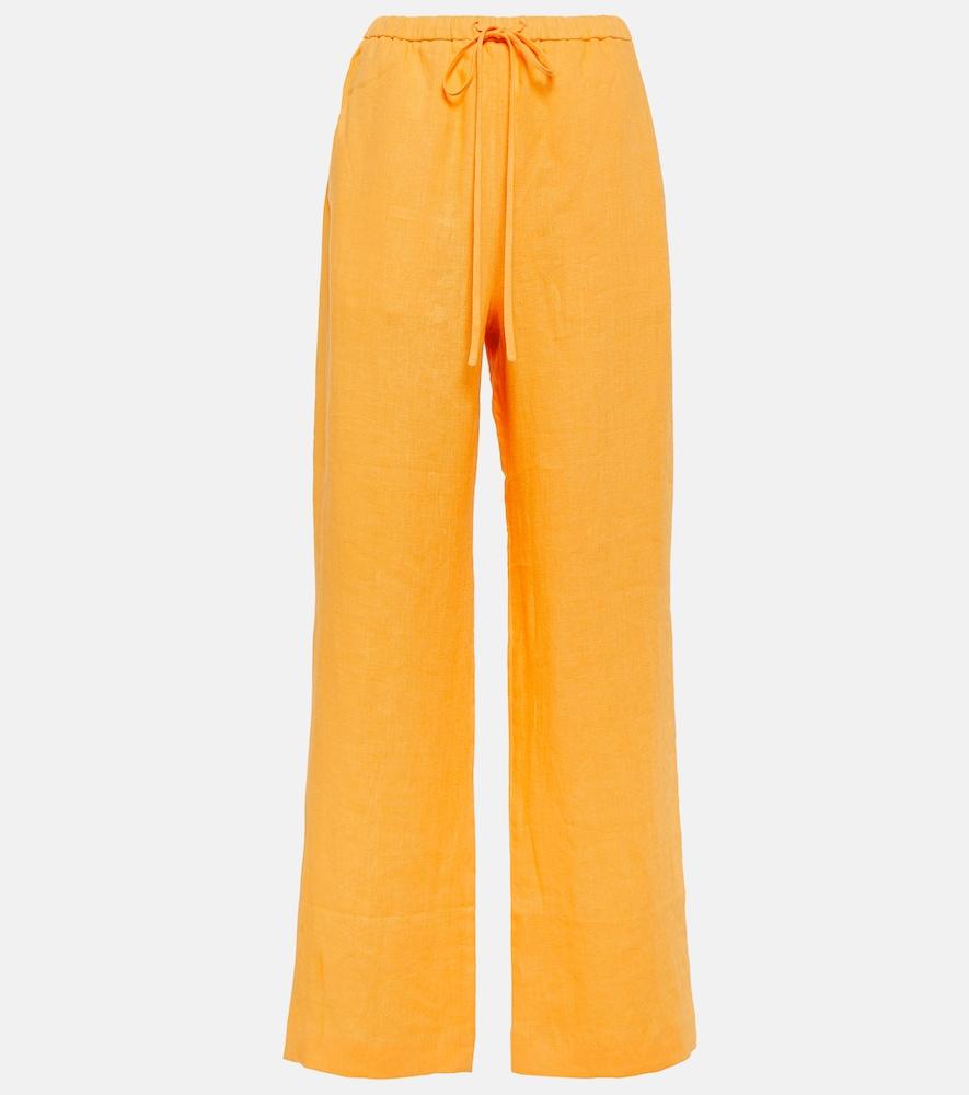nanushka straight-leg linen pants