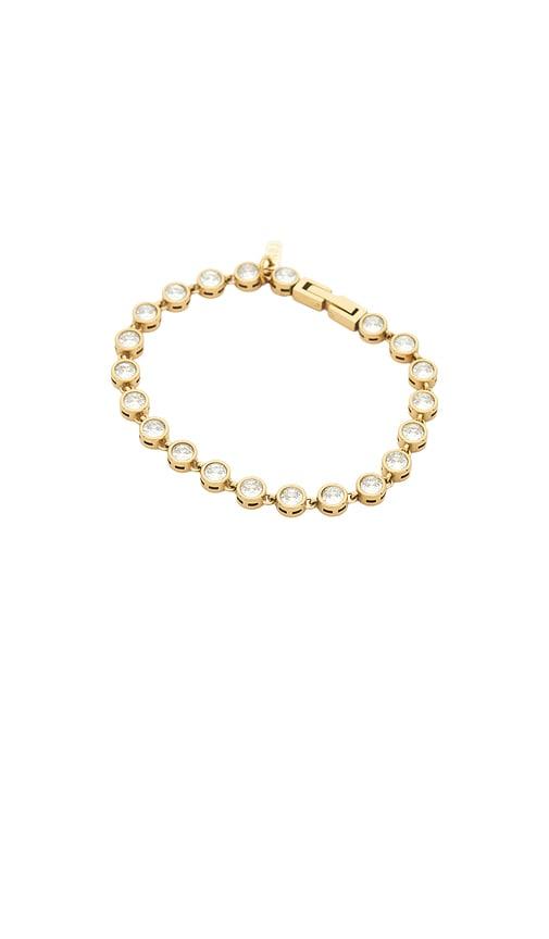 natalie b jewelry dylan cz bracelet in metallic gold.