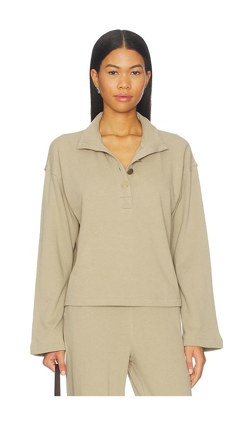 nation los angeles franz sweatshirt in tan. - size m (also in xs, s)