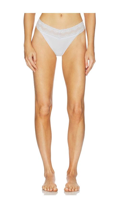 natori bliss perfection classic thong in baby blue.