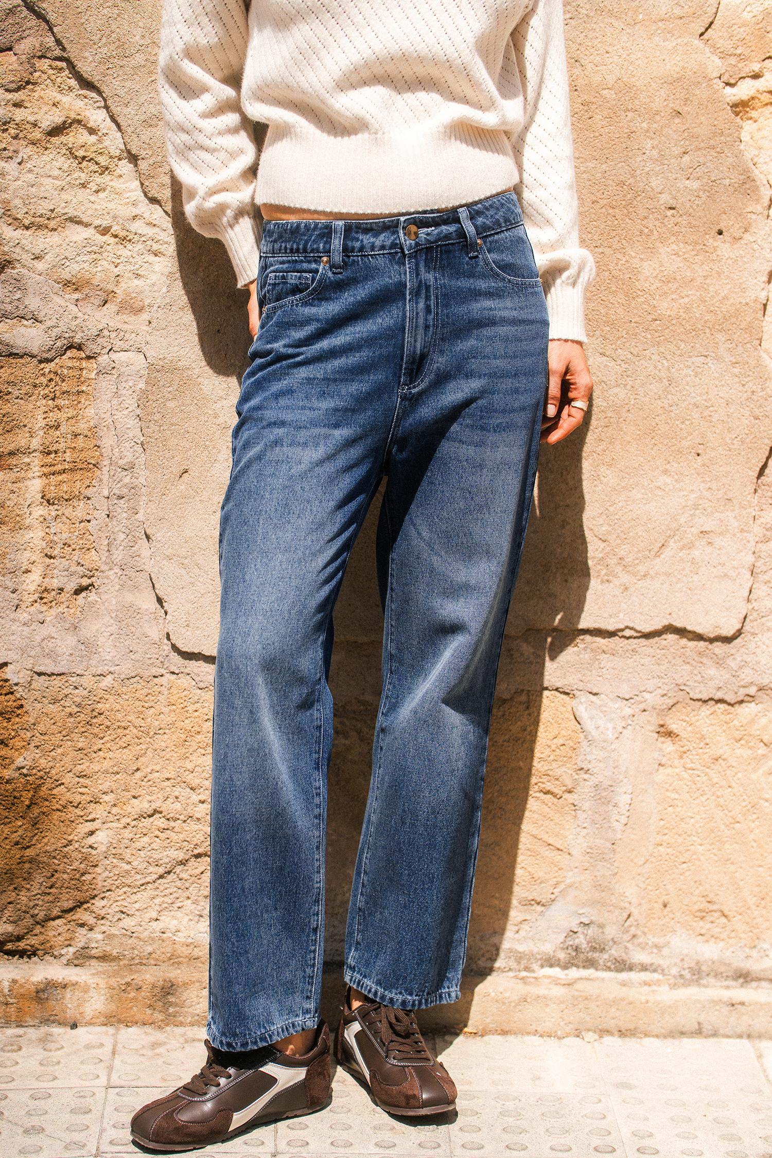 nature walk medium wash jeans - l
