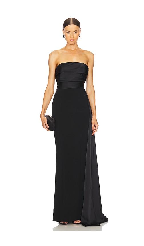 nbd amira gown in black. - size l (also in xxs, xs, s, m)