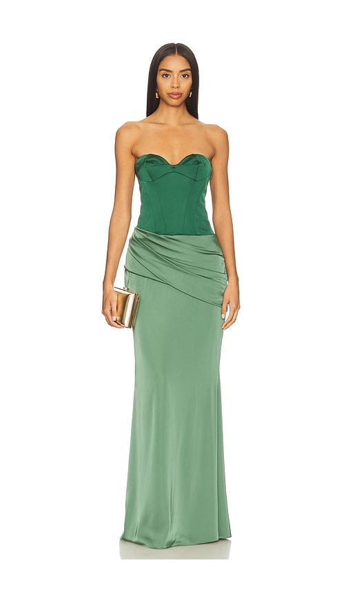 nbd amit gown in green. - size xl (also in xxs, xs)