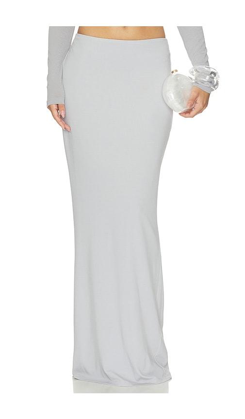 nbd amreen maxi skirt in grey. - size l (also in m, s, xl, xs, xxs)