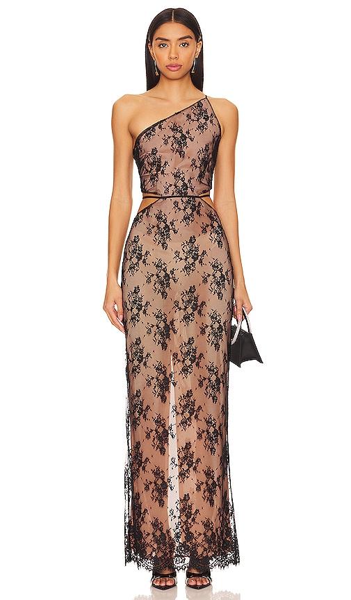 nbd arzu gown in black. - size l (also in xl)