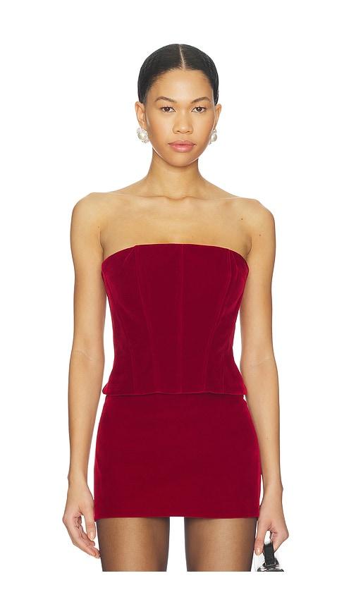 nbd asma top in red. - size m (also in xs, xxs, s, xl)