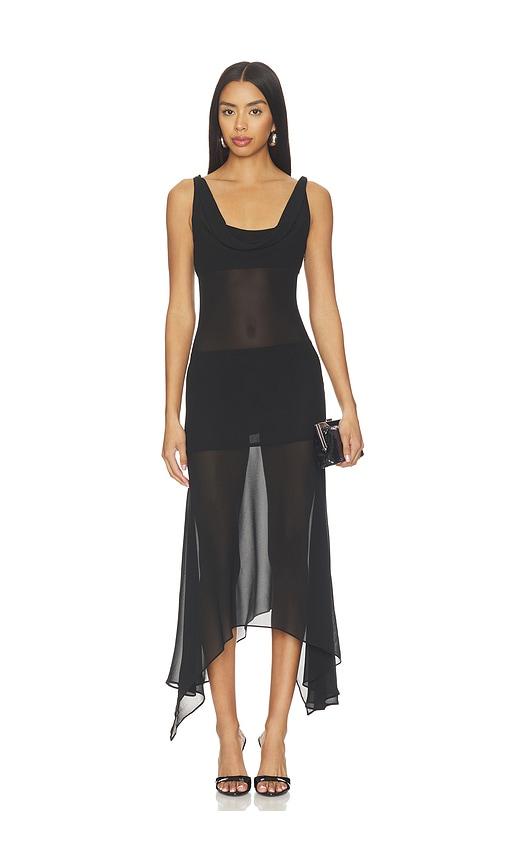 nbd azura maxi dress in black. - size l (also in m)