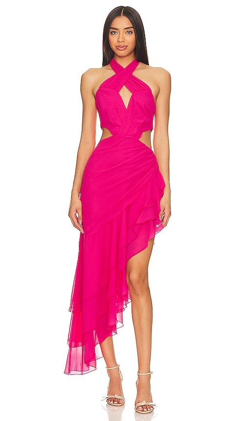 nbd bobbie gown in fuchsia. - size s (also in xl)
