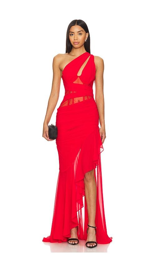 nbd christian gown in red. - size xs (also in xxs)