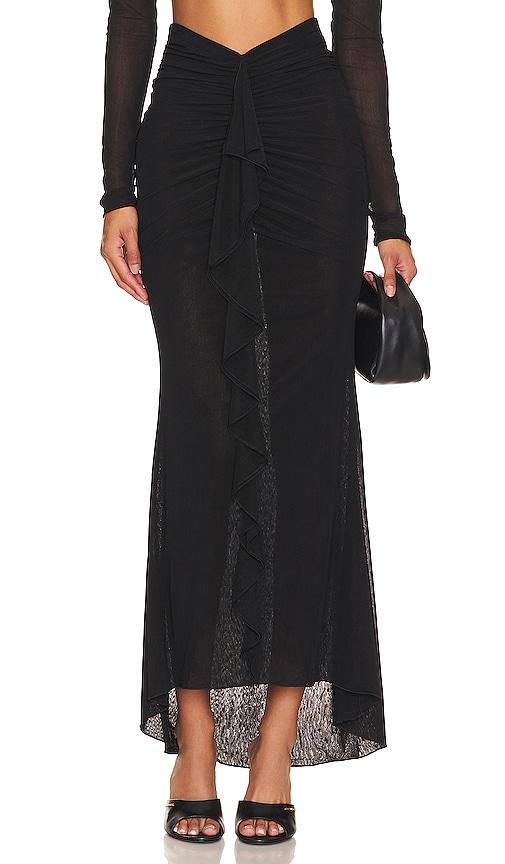 nbd deepa maxi skirt in black. - size m (also in xxs, xs, s)