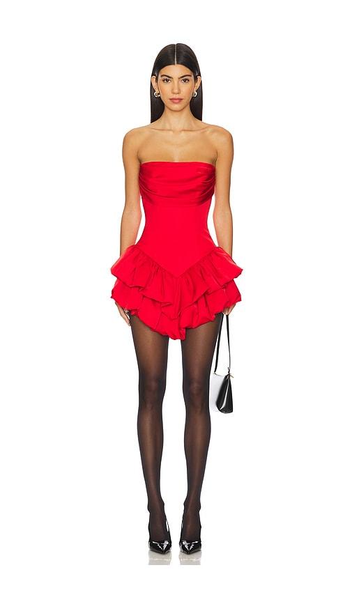 nbd emilia mini dress in red. - size l (also in xxs, s, m, xl)
